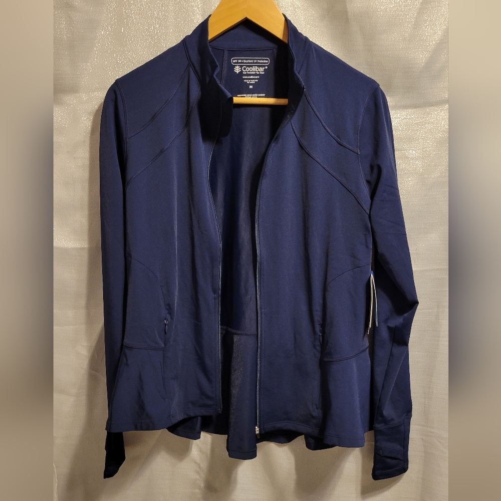 NTW Coolibar - UV Swim Jacket for women - Diamond Cove - Solid - Navy Blue